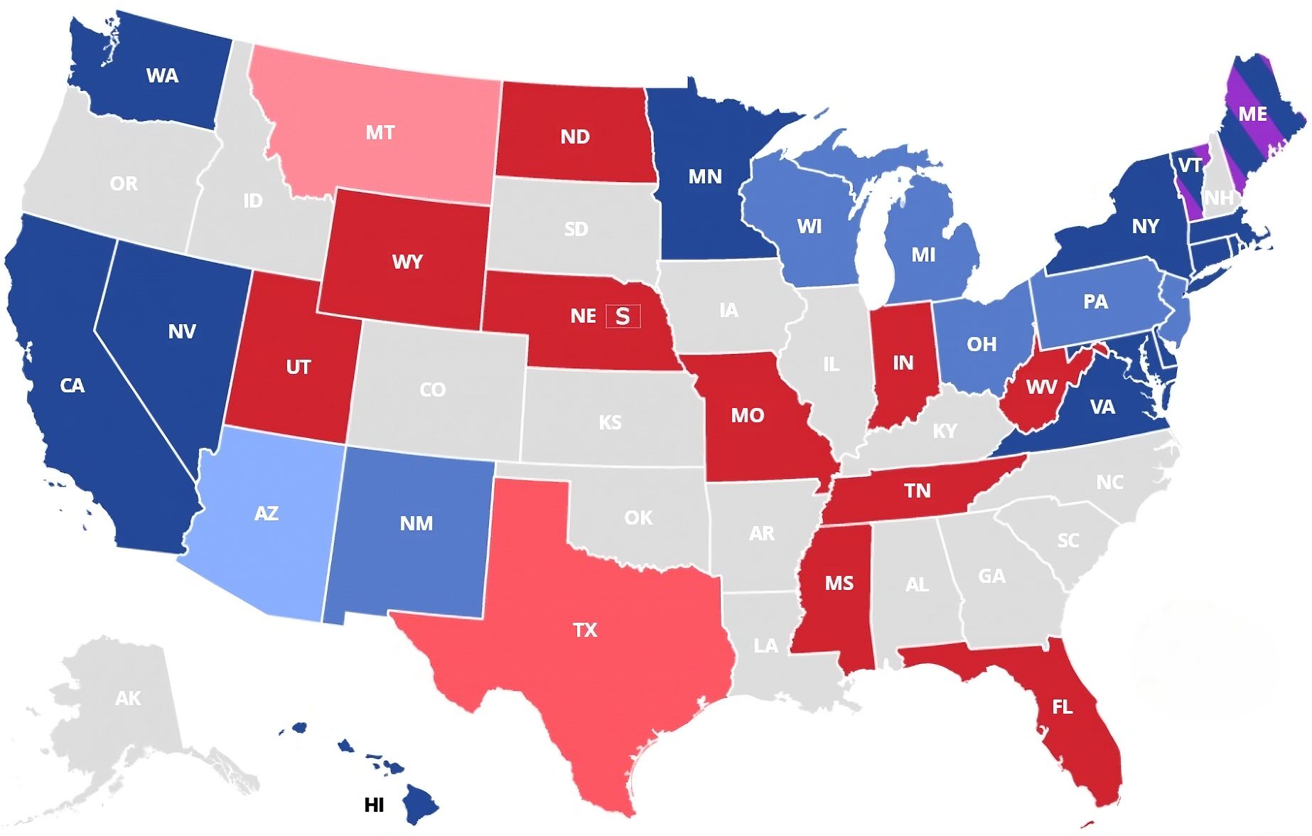 Senate Nowcast Map