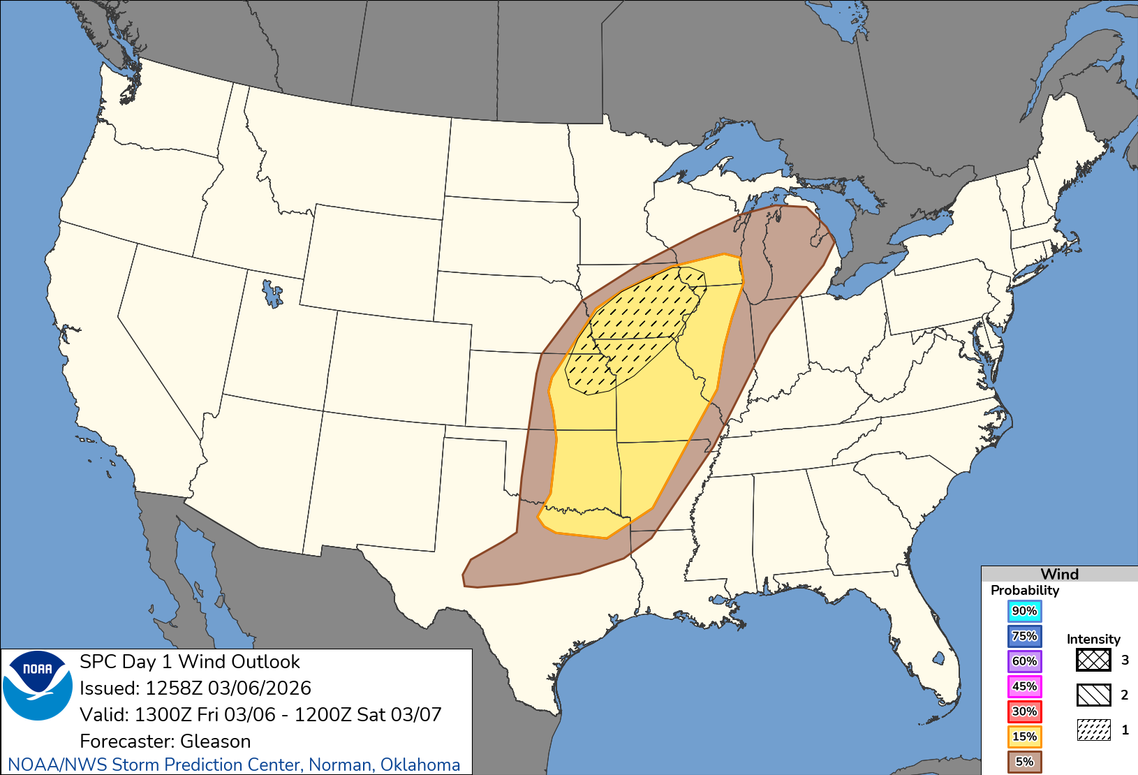 Damaging Winds Forecast